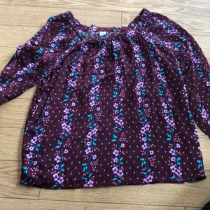 Off shoulder floral blouse